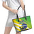 Custom Brazil Independence Day Leather Tote Bag Toco Toucan Ordem e Progresso - Wonder Print Shop