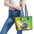 Custom Brazil Independence Day Leather Tote Bag Toco Toucan Ordem e Progresso - Wonder Print Shop