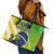 Custom Brazil Independence Day Leather Tote Bag Toco Toucan Ordem e Progresso - Wonder Print Shop