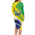 Custom Brazil Independence Day Long Sleeve Bodycon Dress Toco Toucan Ordem e Progresso - Wonder Print Shop