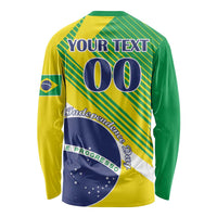 Custom Brazil Independence Day Long Sleeve Shirt Toco Toucan Ordem e Progresso - Wonder Print Shop