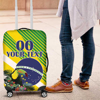 Custom Brazil Independence Day Luggage Cover Toco Toucan Ordem e Progresso - Wonder Print Shop