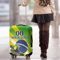 Custom Brazil Independence Day Luggage Cover Toco Toucan Ordem e Progresso - Wonder Print Shop