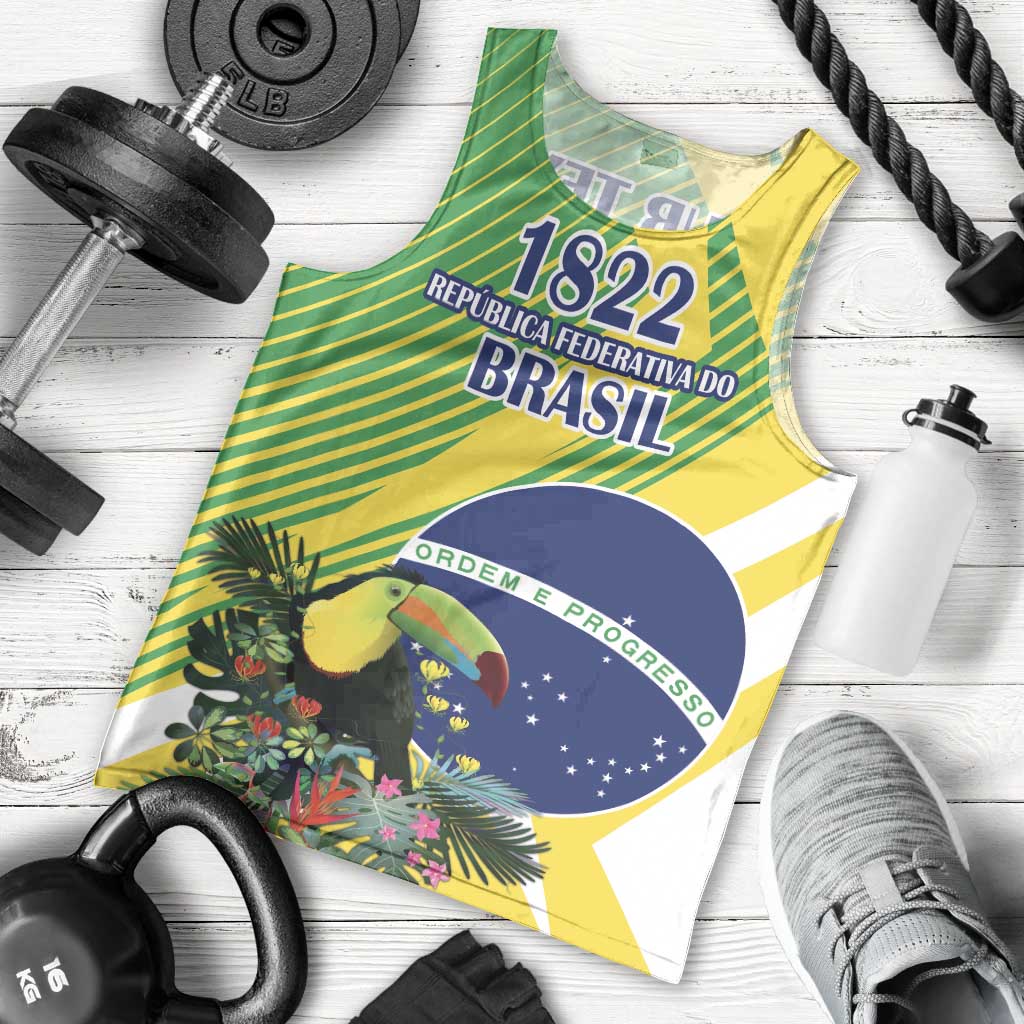 Custom Brazil Independence Day Men Tank Top Toco Toucan Ordem e Progresso - Wonder Print Shop