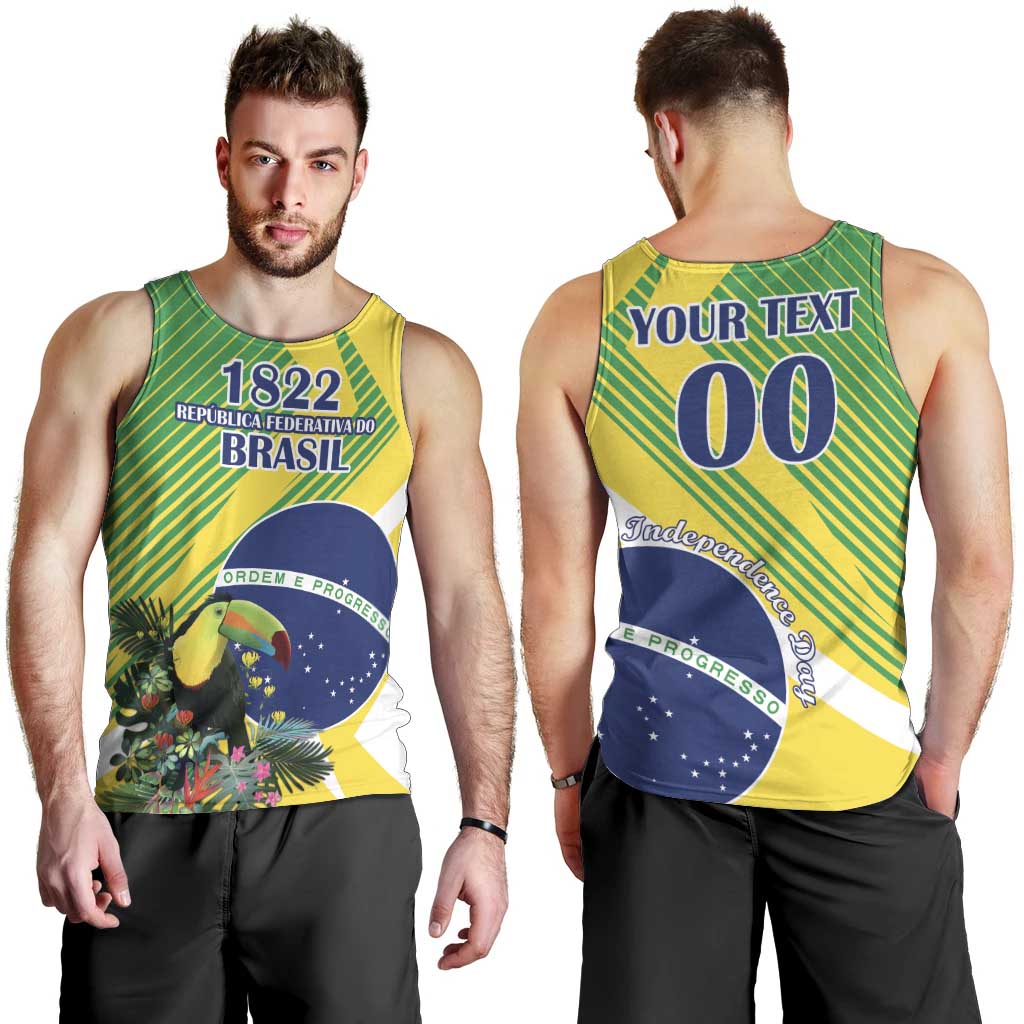 Custom Brazil Independence Day Men Tank Top Toco Toucan Ordem e Progresso - Wonder Print Shop