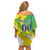 Custom Brazil Independence Day Off Shoulder Short Dress Toco Toucan Ordem e Progresso - Wonder Print Shop