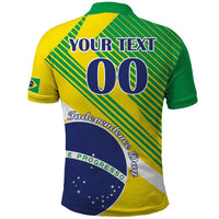 Custom Brazil Independence Day Polo Shirt Toco Toucan Ordem e Progresso - Wonder Print Shop