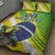 Custom Brazil Independence Day Quilt Bed Set Toco Toucan Ordem e Progresso - Wonder Print Shop