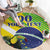 Custom Brazil Independence Day Round Carpet Toco Toucan Ordem e Progresso