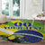 Custom Brazil Independence Day Round Carpet Toco Toucan Ordem e Progresso