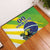 Custom Brazil Independence Day Rubber Doormat Toco Toucan Ordem e Progresso - Wonder Print Shop