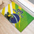 Custom Brazil Independence Day Rubber Doormat Toco Toucan Ordem e Progresso - Wonder Print Shop