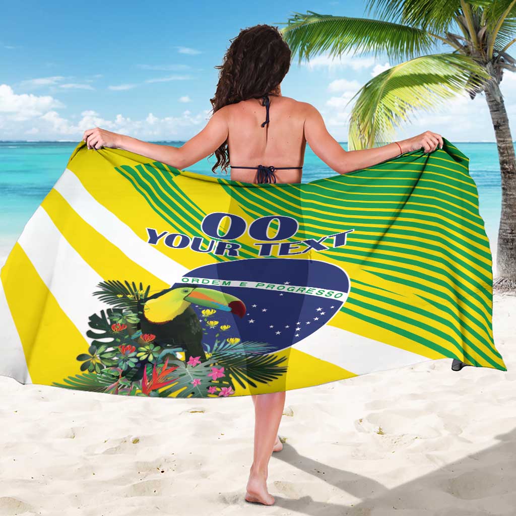 Custom Brazil Independence Day Sarong Toco Toucan Ordem e Progresso - Wonder Print Shop