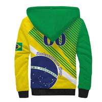 Custom Brazil Independence Day Sherpa Hoodie Toco Toucan Ordem e Progresso - Wonder Print Shop