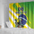 Custom Brazil Independence Day Shower Curtain Toco Toucan Ordem e Progresso