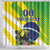 Custom Brazil Independence Day Shower Curtain Toco Toucan Ordem e Progresso