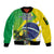 Custom Brazil Independence Day Sleeve Zip Bomber Jacket Toco Toucan Ordem e Progresso - Wonder Print Shop