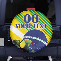 Custom Brazil Independence Day Spare Tire Cover Toco Toucan Ordem e Progresso - Wonder Print Shop