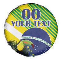Custom Brazil Independence Day Spare Tire Cover Toco Toucan Ordem e Progresso - Wonder Print Shop
