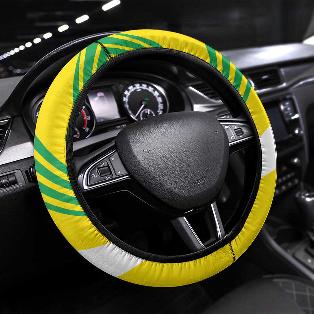 Brazil Independence Day Steering Wheel Cover Toco Toucan Ordem e Progresso - Wonder Print Shop