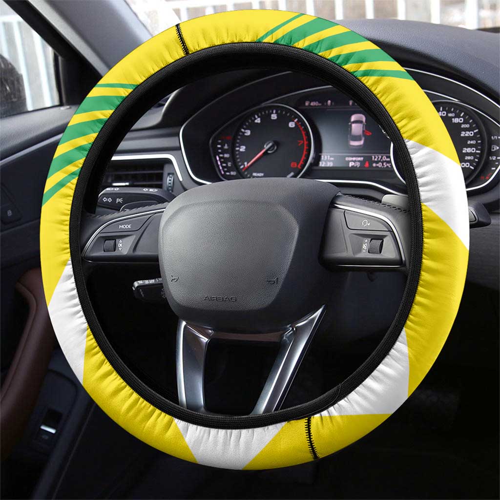 Brazil Independence Day Steering Wheel Cover Toco Toucan Ordem e Progresso - Wonder Print Shop