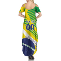 Custom Brazil Independence Day Summer Maxi Dress Toco Toucan Ordem e Progresso - Wonder Print Shop