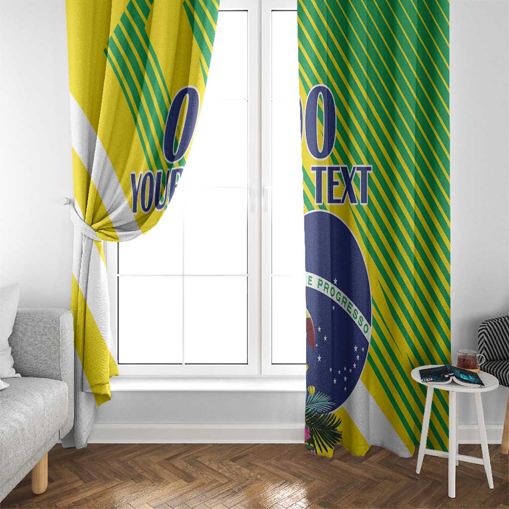 Custom Brazil Independence Day Window Curtain Toco Toucan Ordem e Progresso - Wonder Print Shop