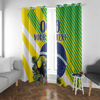 Custom Brazil Independence Day Window Curtain Toco Toucan Ordem e Progresso - Wonder Print Shop
