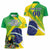 Custom Brazil Independence Day Women Polo Shirt Toco Toucan Ordem e Progresso - Wonder Print Shop