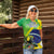 Custom Brazil Independence Day Women Polo Shirt Toco Toucan Ordem e Progresso - Wonder Print Shop