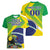 Custom Brazil Independence Day Women V-Neck T-Shirt Toco Toucan Ordem e Progresso - Wonder Print Shop