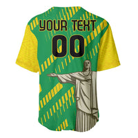 Custom Brazil Happy Independence Day Baseball Jersey Cristo Redentor Flag Style - Wonder Print Shop