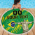 Custom Brazil Happy Independence Day Beach Blanket Cristo Redentor Flag Style - Wonder Print Shop