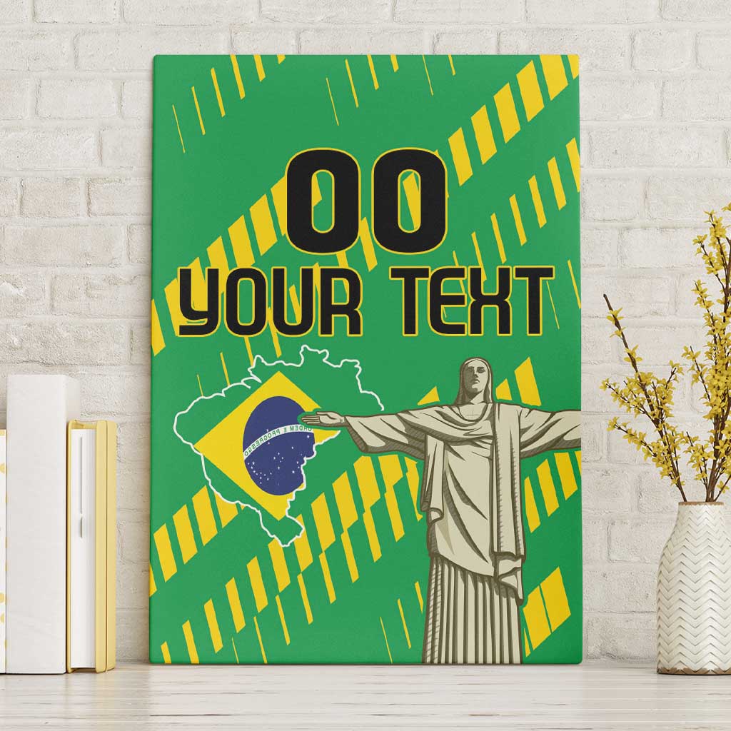 Custom Brazil Happy Independence Day Canvas Wall Art Cristo Redentor Flag Style - Wonder Print Shop