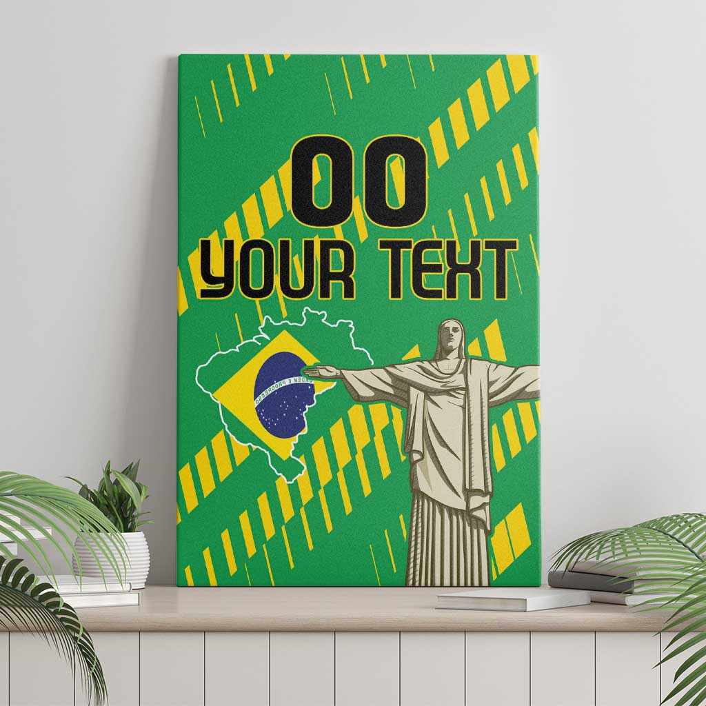 Custom Brazil Happy Independence Day Canvas Wall Art Cristo Redentor Flag Style - Wonder Print Shop