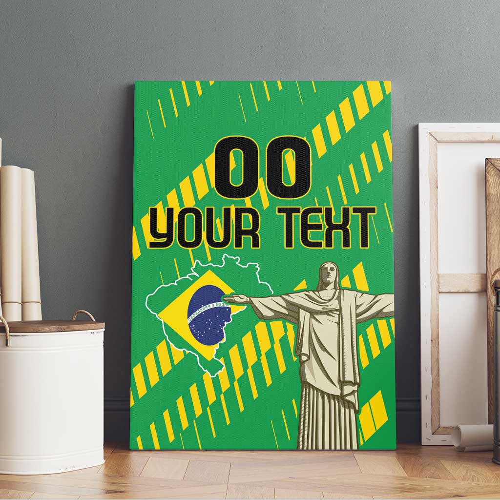 Custom Brazil Happy Independence Day Canvas Wall Art Cristo Redentor Flag Style - Wonder Print Shop
