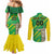 Custom Brazil Happy Independence Day Couples Matching Mermaid Dress and Long Sleeve Button Shirt Cristo Redentor Flag Style