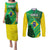 Custom Brazil Happy Independence Day Couples Matching Puletasi and Long Sleeve Button Shirt Cristo Redentor Flag Style - Wonder Print Shop