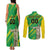 Custom Brazil Happy Independence Day Couples Matching Tank Maxi Dress and Long Sleeve Button Shirt Cristo Redentor Flag Style - Wonder Print Shop