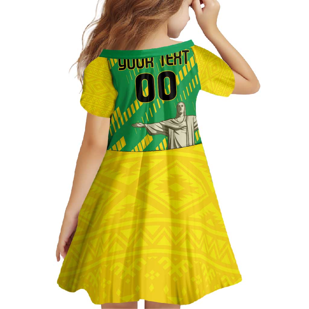 Custom Brazil Happy Independence Day Family Matching Long Sleeve Bodycon Dress and Hawaiian Shirt Cristo Redentor Flag Style - Wonder Print Shop