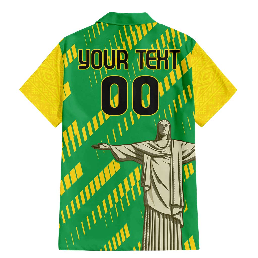 Custom Brazil Happy Independence Day Family Matching Mermaid Dress and Hawaiian Shirt Cristo Redentor Flag Style - Wonder Print Shop