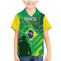 Custom Brazil Happy Independence Day Family Matching Mermaid Dress and Hawaiian Shirt Cristo Redentor Flag Style - Wonder Print Shop