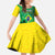 Custom Brazil Happy Independence Day Family Matching Off The Shoulder Long Sleeve Dress and Hawaiian Shirt Cristo Redentor Flag Style - Wonder Print Shop