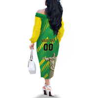 Custom Brazil Happy Independence Day Family Matching Off The Shoulder Long Sleeve Dress and Hawaiian Shirt Cristo Redentor Flag Style - Wonder Print Shop