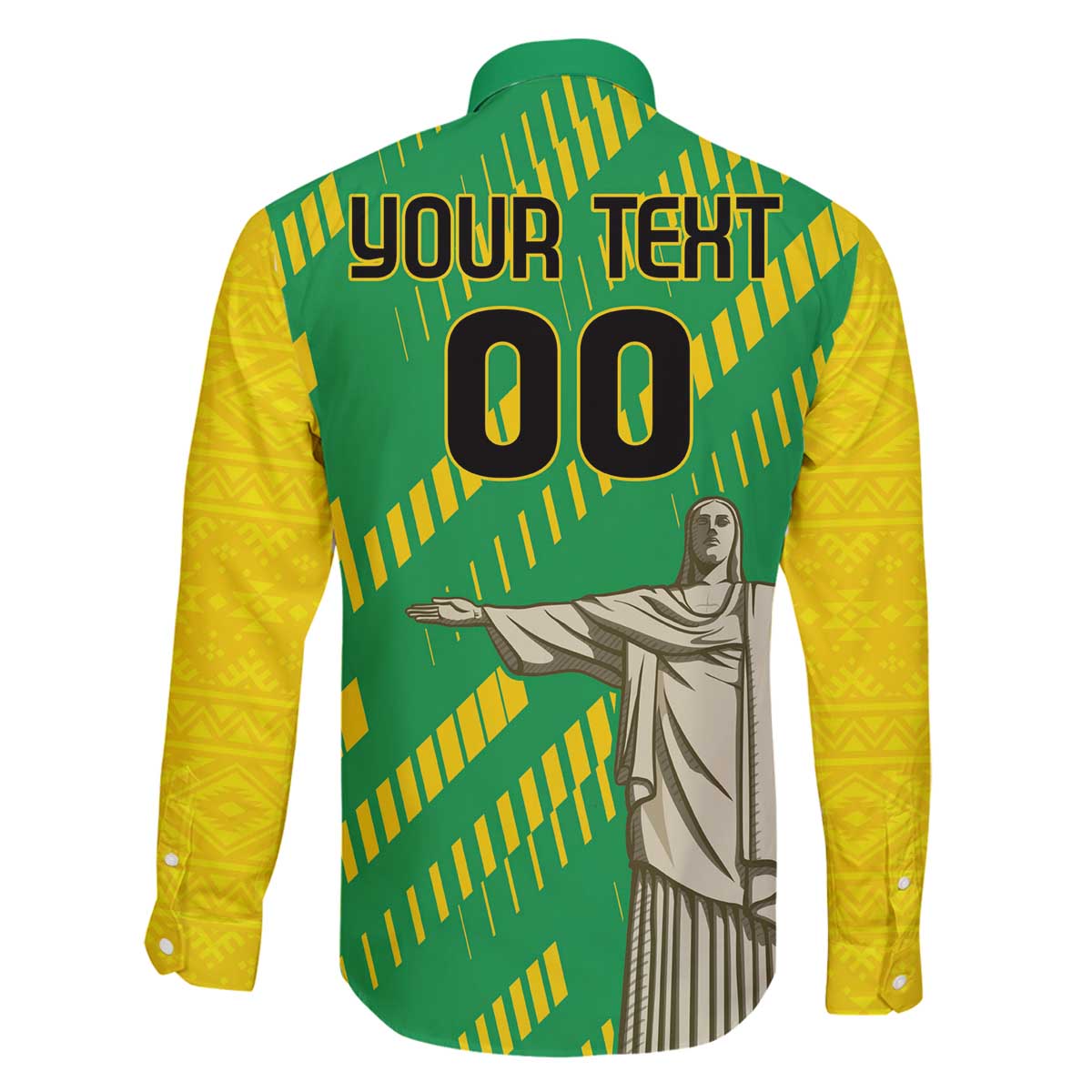 Custom Brazil Happy Independence Day Family Matching Off Shoulder Short Dress and Hawaiian Shirt Cristo Redentor Flag Style - Wonder Print Shop