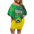 Custom Brazil Happy Independence Day Family Matching Off Shoulder Short Dress and Hawaiian Shirt Cristo Redentor Flag Style - Wonder Print Shop