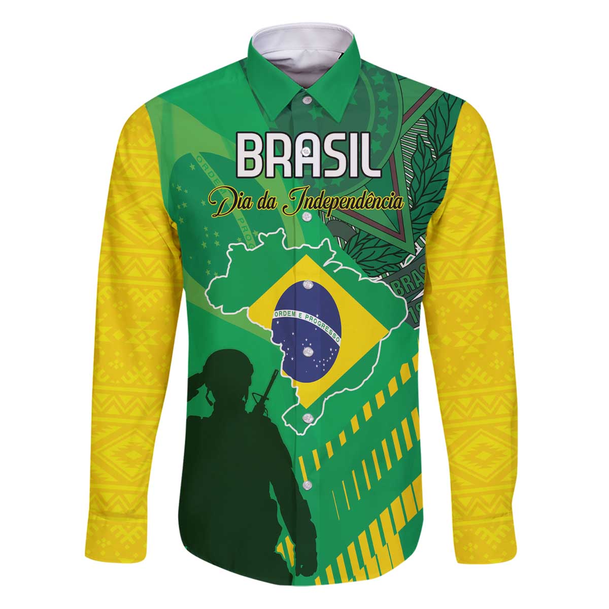 Custom Brazil Happy Independence Day Family Matching Puletasi and Hawaiian Shirt Cristo Redentor Flag Style - Wonder Print Shop
