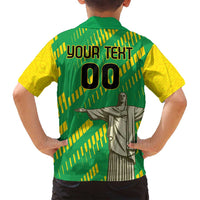 Custom Brazil Happy Independence Day Family Matching Tank Maxi Dress and Hawaiian Shirt Cristo Redentor Flag Style - Wonder Print Shop