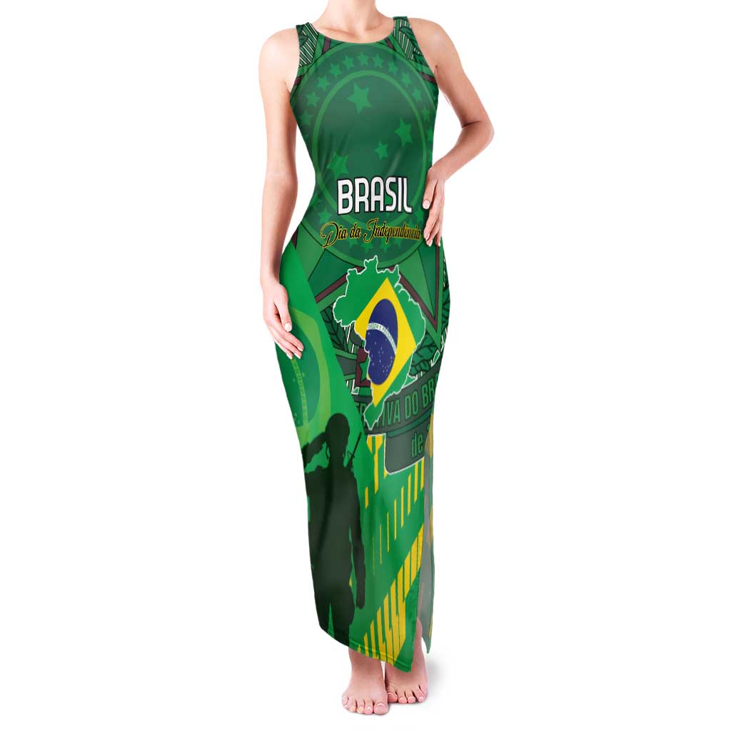 Custom Brazil Happy Independence Day Family Matching Tank Maxi Dress and Hawaiian Shirt Cristo Redentor Flag Style - Wonder Print Shop