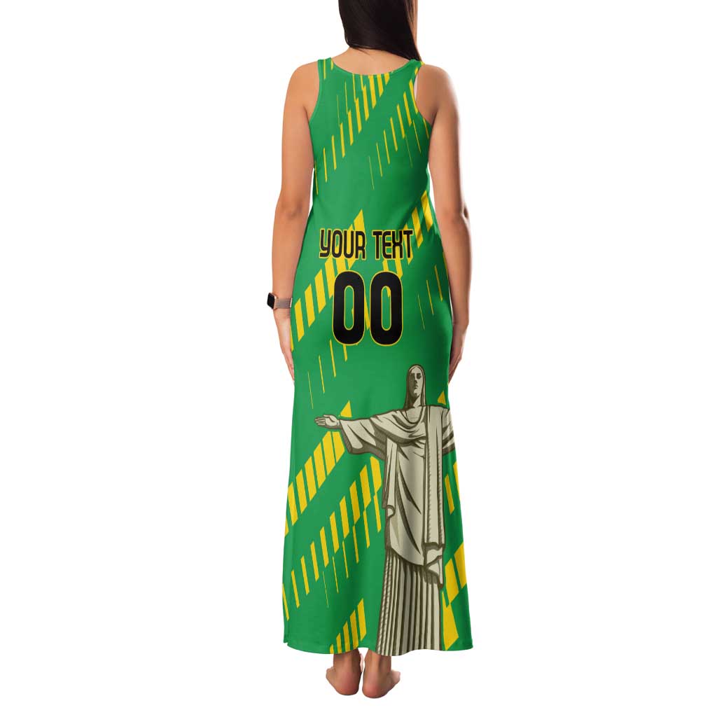 Custom Brazil Happy Independence Day Family Matching Tank Maxi Dress and Hawaiian Shirt Cristo Redentor Flag Style - Wonder Print Shop